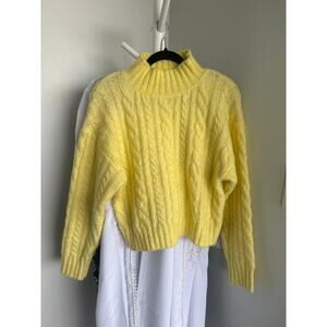 MANGO Yellow Sweater